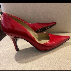 Stuart Weitzman Red Patent Leather Heels